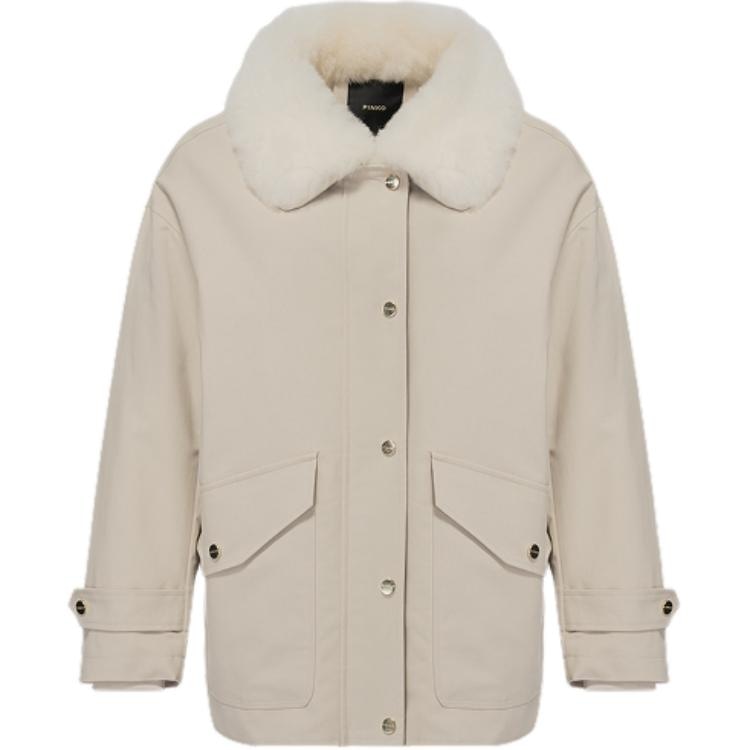 PINKO FW25 Fur Collar Down Liner Coat Set
