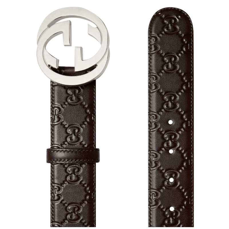Gucci Brown Leather Belt — фото 1