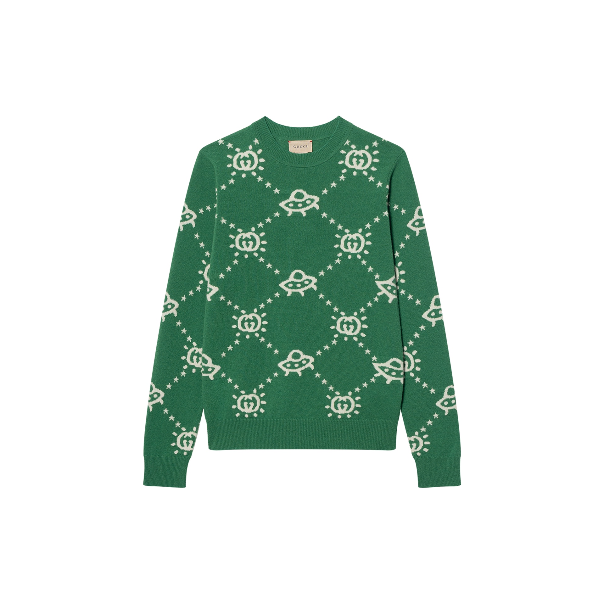 Gucci FW23 Logo Knit Sweater Green