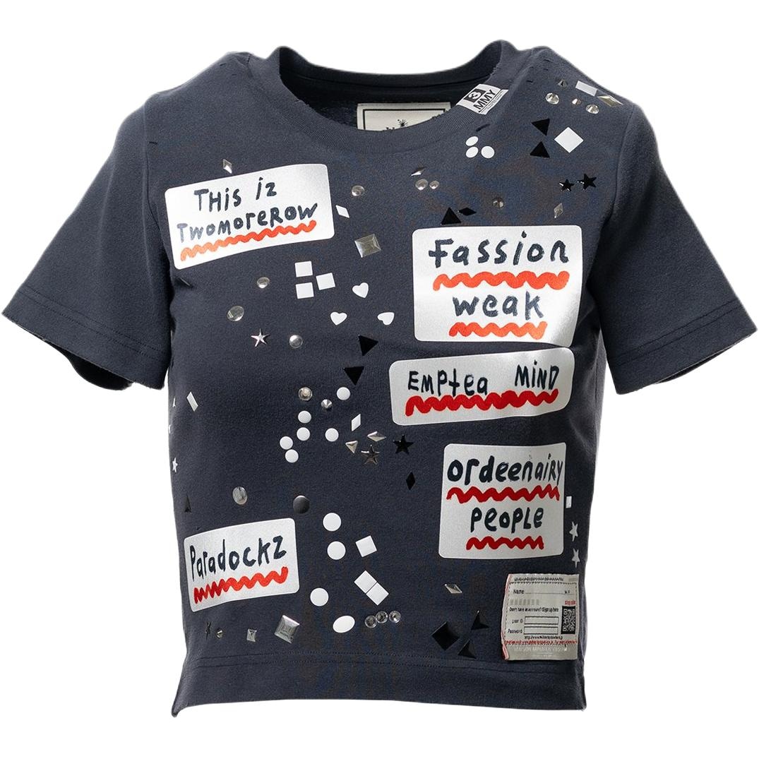 Maison Mihara Yasuhiro MMY SS26 Embellished Sticker Mini T-shirt 2026 T