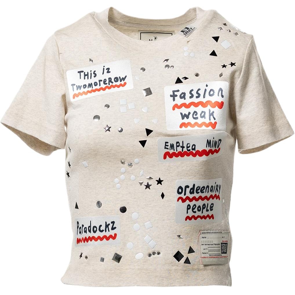Maison Mihara Yasuhiro MMY SS26 Embellished Sticker Mini T-shirt 2026 T