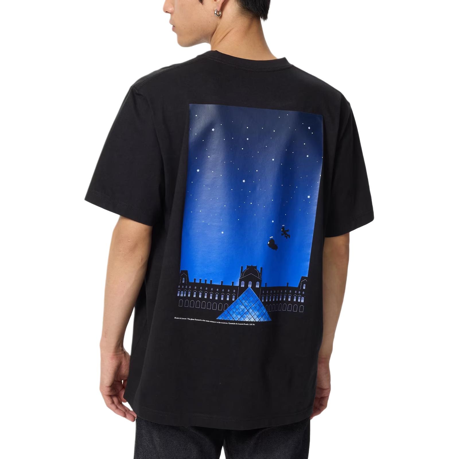 Uniqlo x Doraemon x Louvre SS25 Starry Sky Tee Black — фото 2
