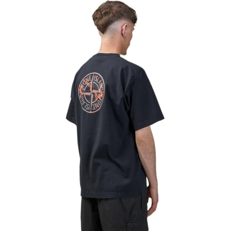 Stone Island Logo Print T-Shirt Black — фото 3