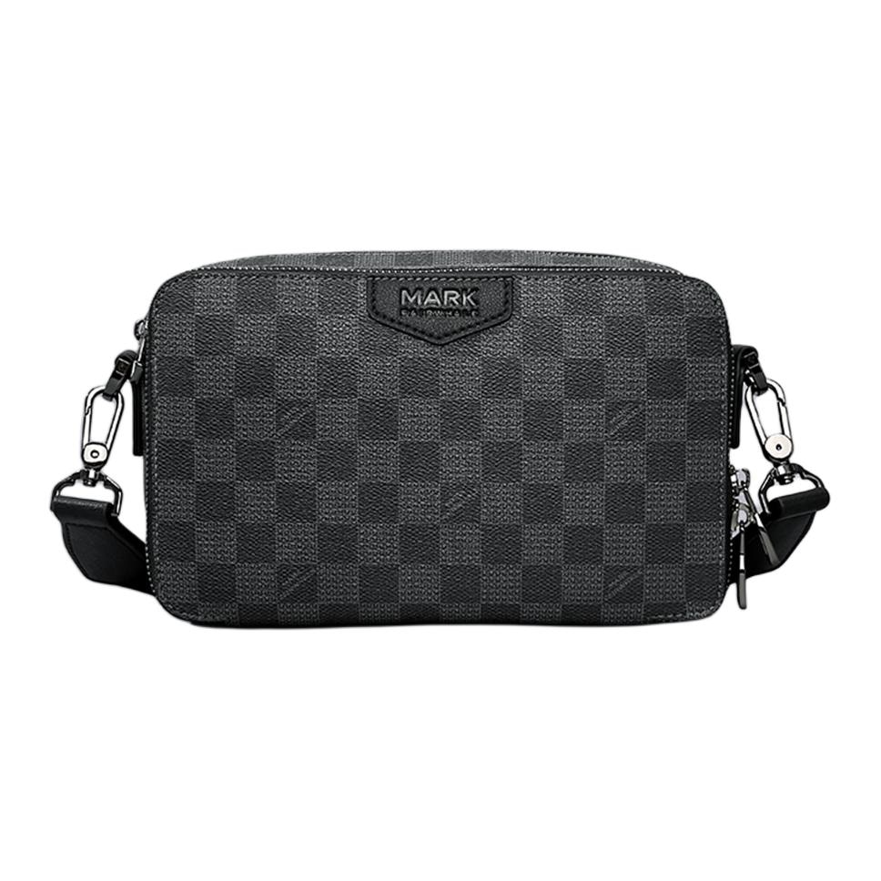 马克华菲/FAIRWHALE FAIRWHALE Embossed Logo Shoulder Bag Black