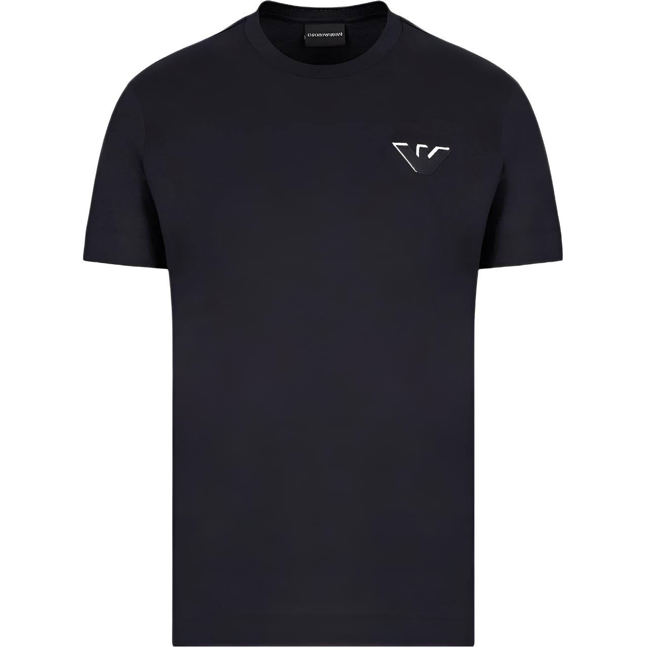 EMPORIO ARMANI/阿玛尼 Emporio Armani FW22 Logo T-Shirt Blue