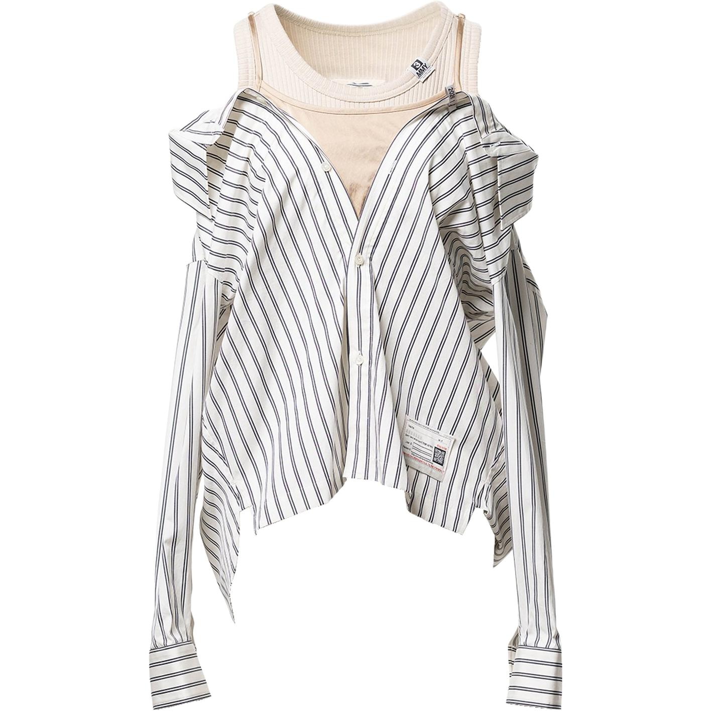 Maison Mihara Yasuhiro MMY SS26 Triple Layered Stripe Shirt 2026