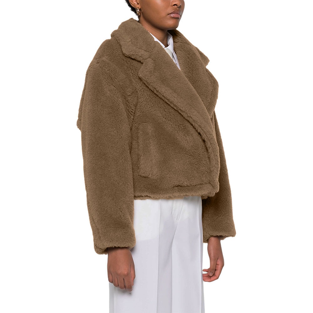 MaxMara Short Collar Jacket Brown — фото 3