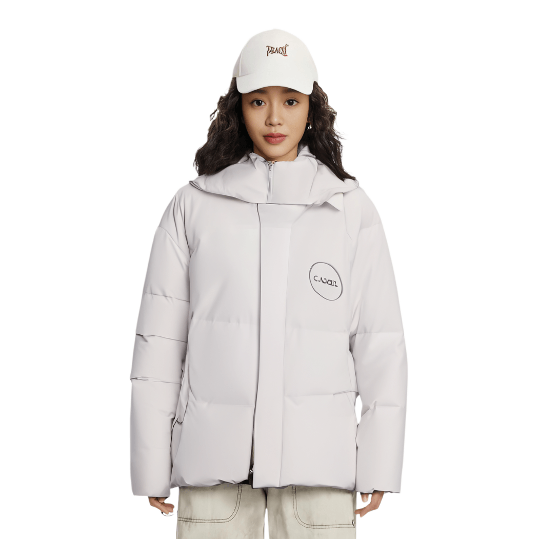 Camel Ivory Hooded Down Jacket — фото 2