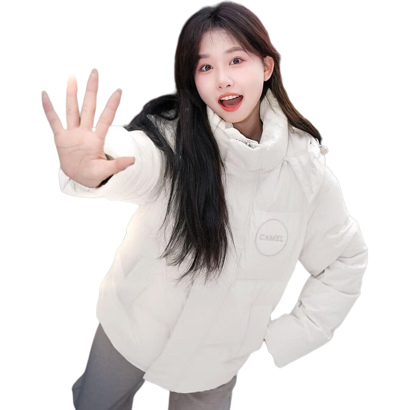 Camel Ivory Hooded Down Jacket — фото 3