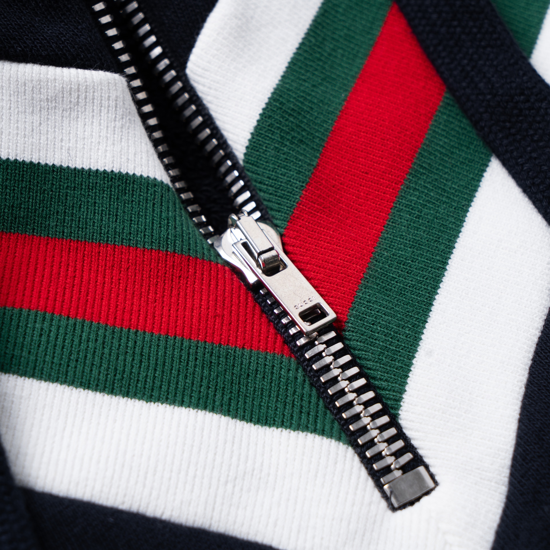 Gucci SS23 Striped Logo Hoodie Navy — фото 4