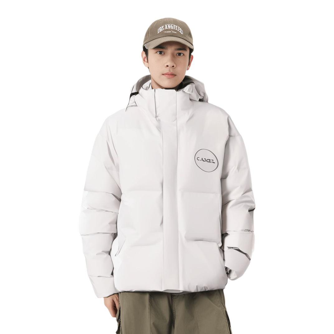 Camel Ivory Hooded Down Jacket — фото 1