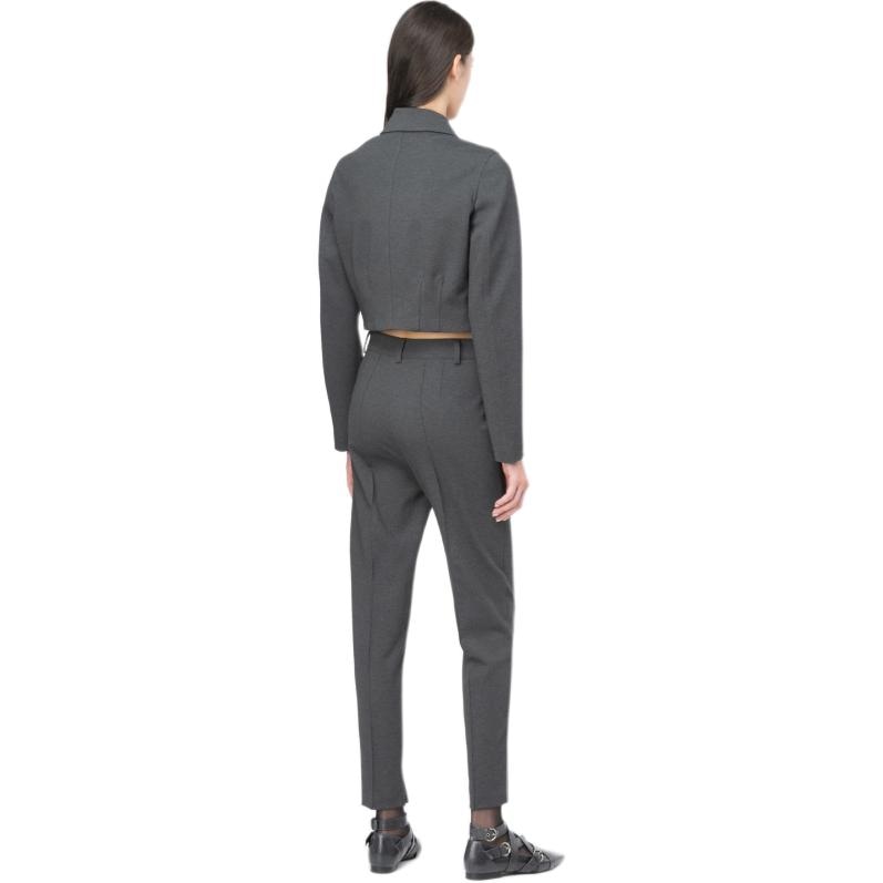 Pinko SS24 Solid Single-Breasted Jacket Gray — фото 3