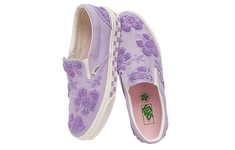 Vans Emma Mulholland x Vans Slip-On Floral Embroidery Purple — фото 3
