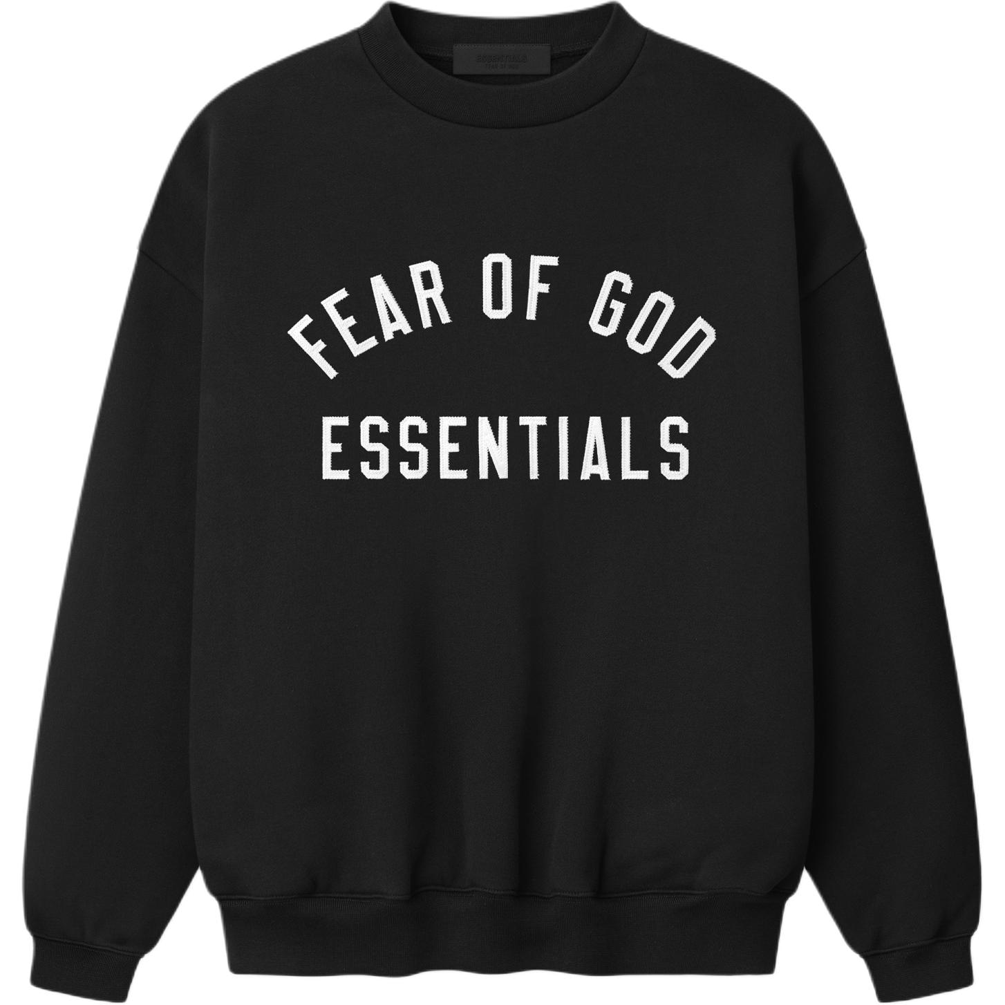 Fear of God Essentials Essentials SS26 90'S CREWNECK SWEATSHIRT VINTAGE BLACK