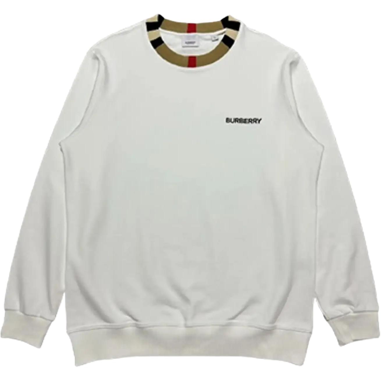 Burberry Logo Crewneck Sweatshirt White