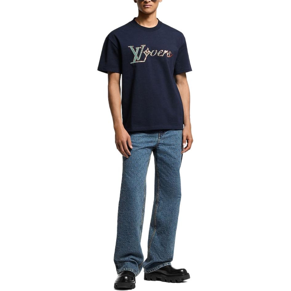 Louis Vuitton FW24 Logo T-Shirt Navy — фото 3