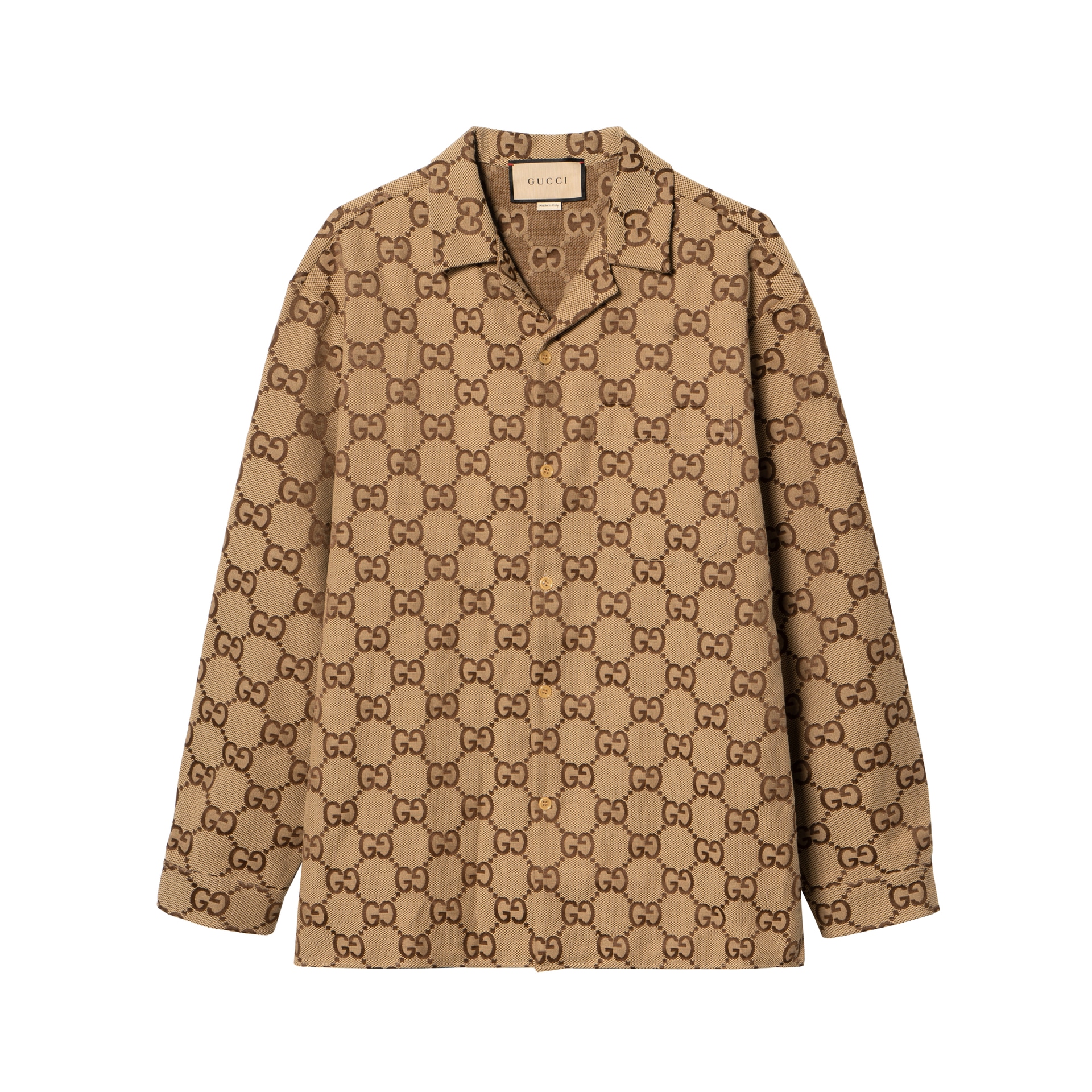 Рубашка Gucci Logo Print Shirt Brown