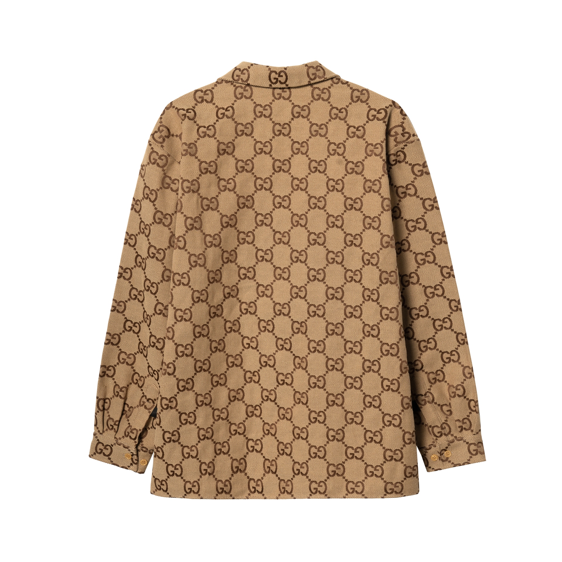 Gucci Logo Print Shirt Brown — фото 1