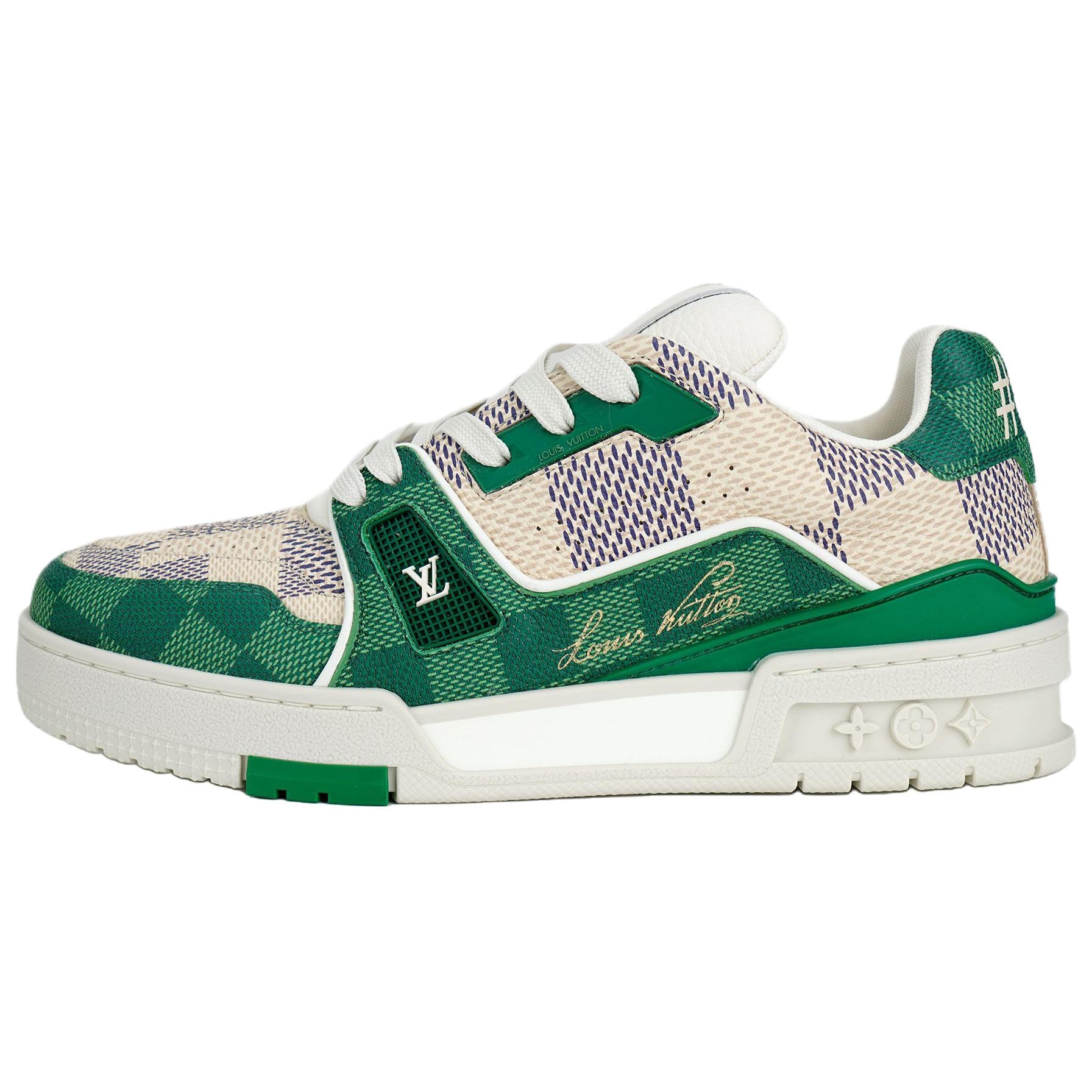 Кроссовки Louis Vuitton Trainer White Green
