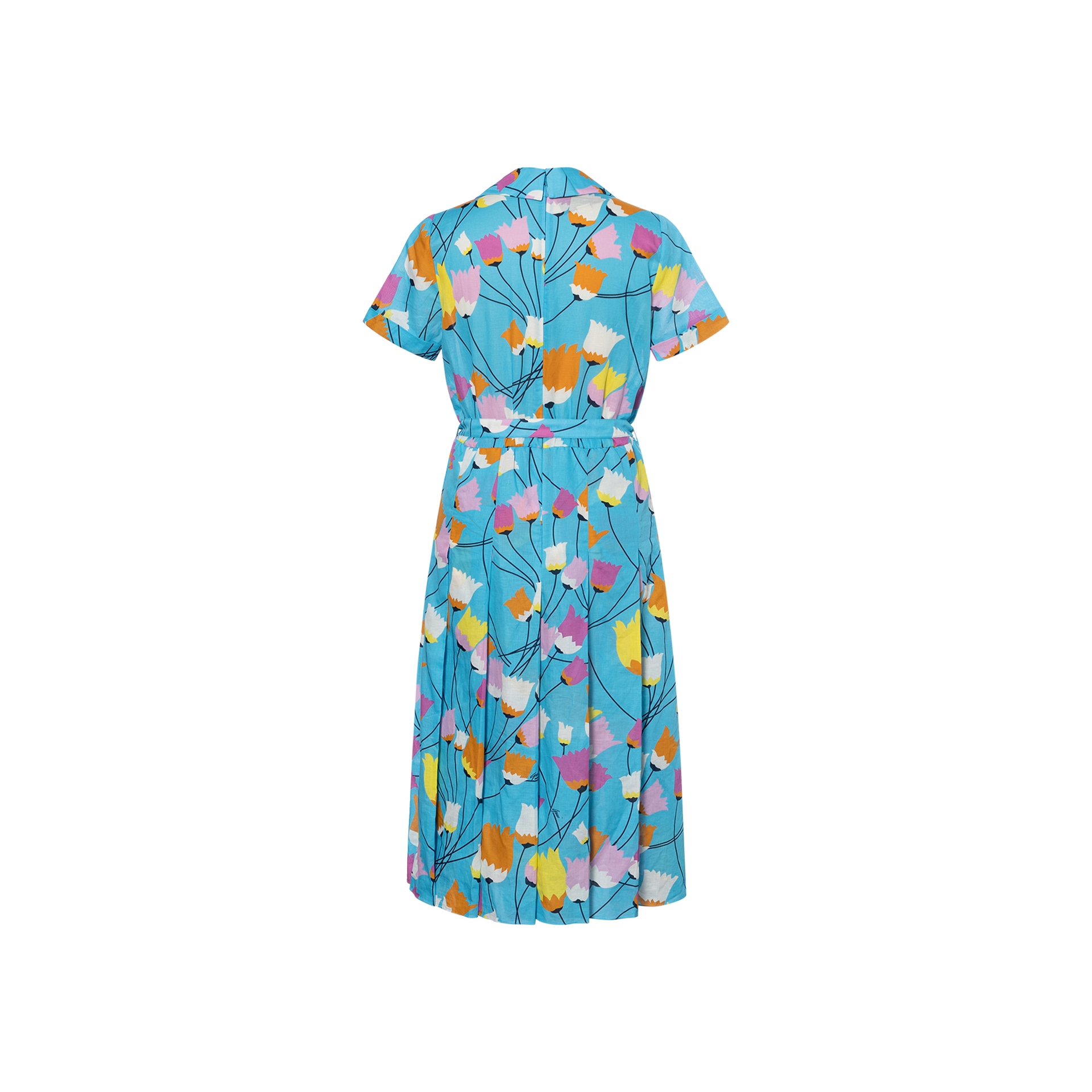 Gucci Tulip Print Dress Blue — фото 3