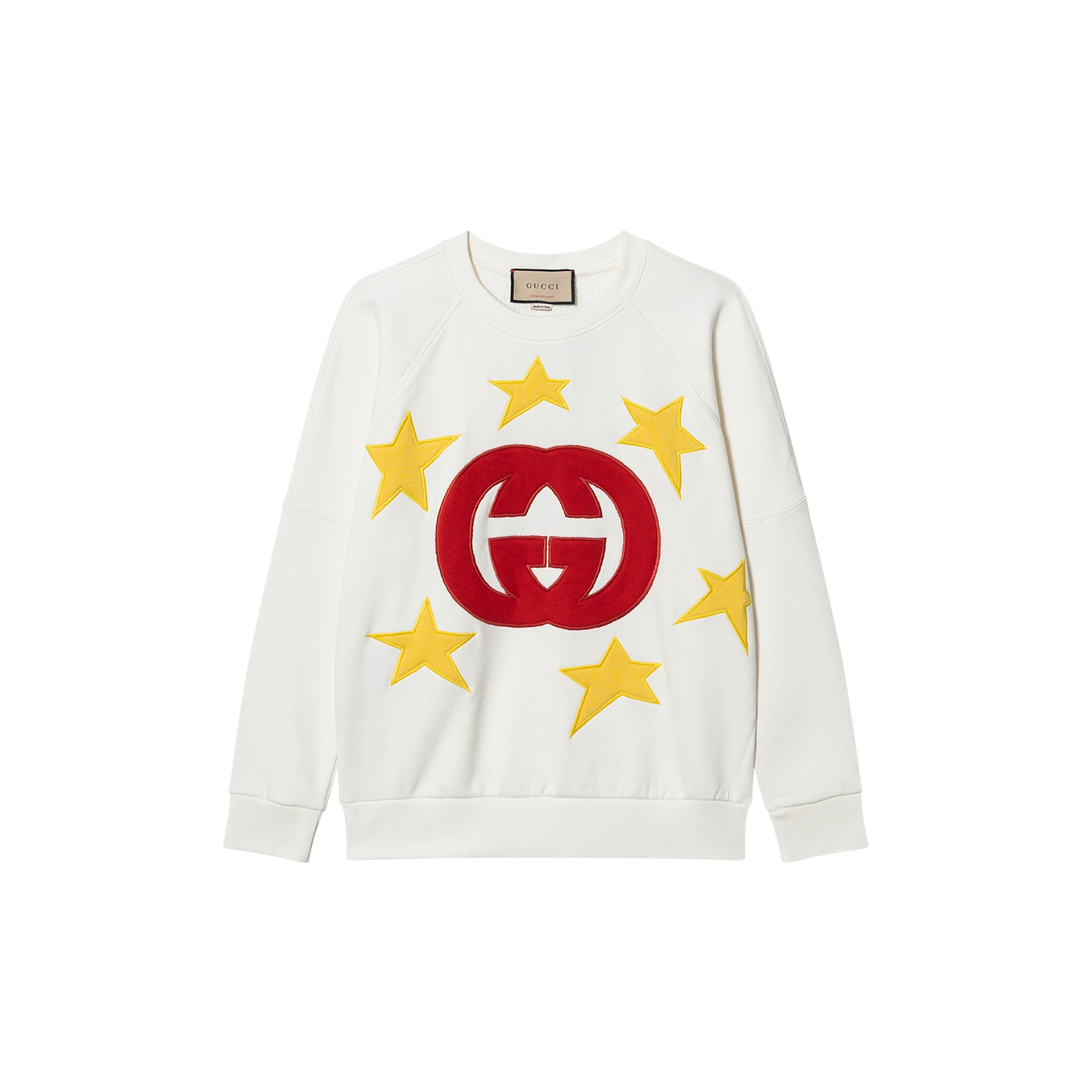 Худи Gucci Classic Double G Star Print Sweatshirt Off-White