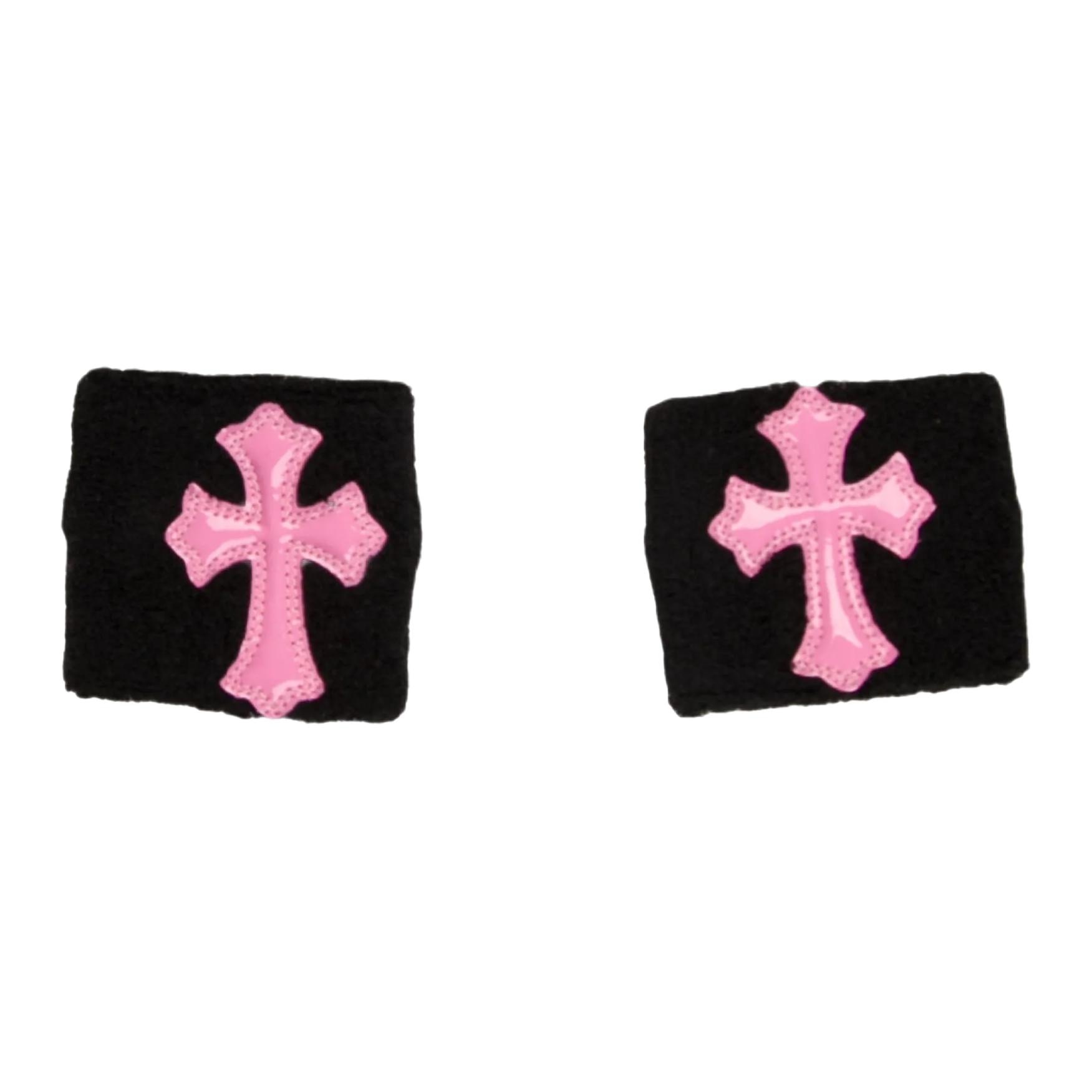 Chrome Hearts 克罗心 交叉贴花设计 腕带 男款 黑色