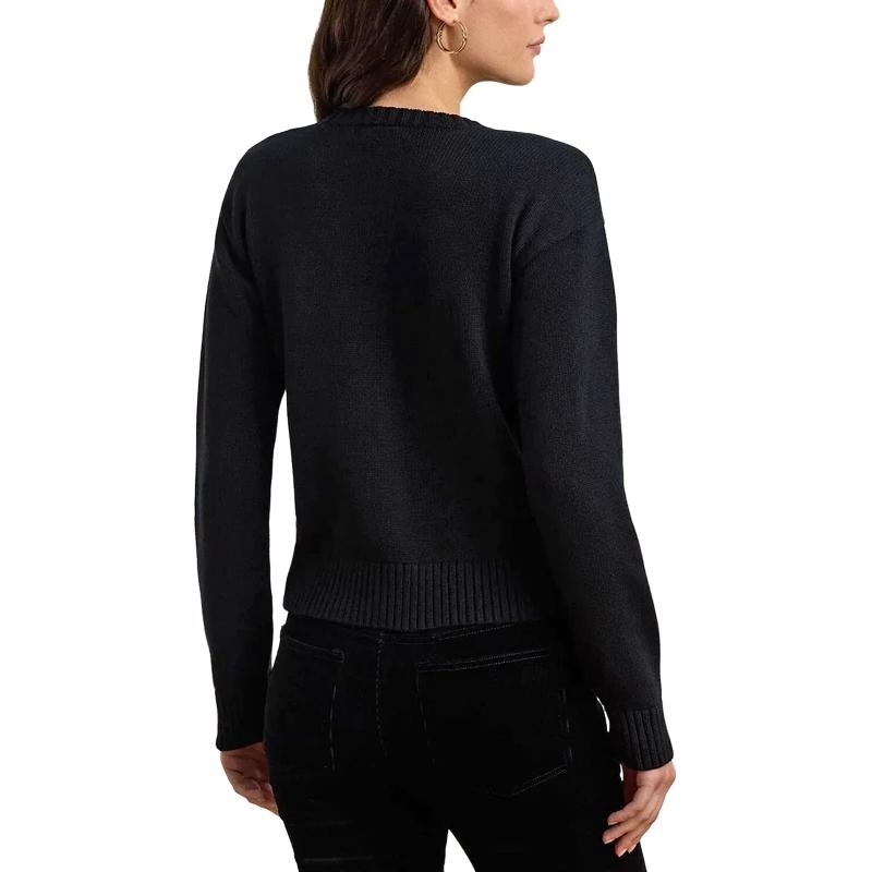 Ralph Lauren Letter Logo Knit Sweater Black — фото 4