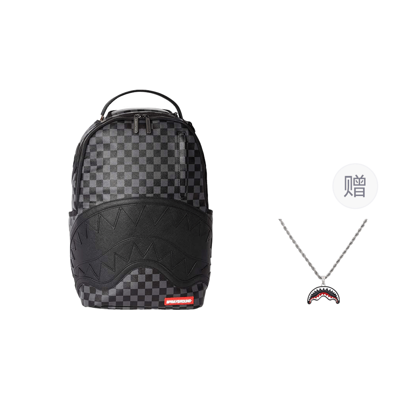 Sprayground Shark Mouth Checkered Backpack — фото 2