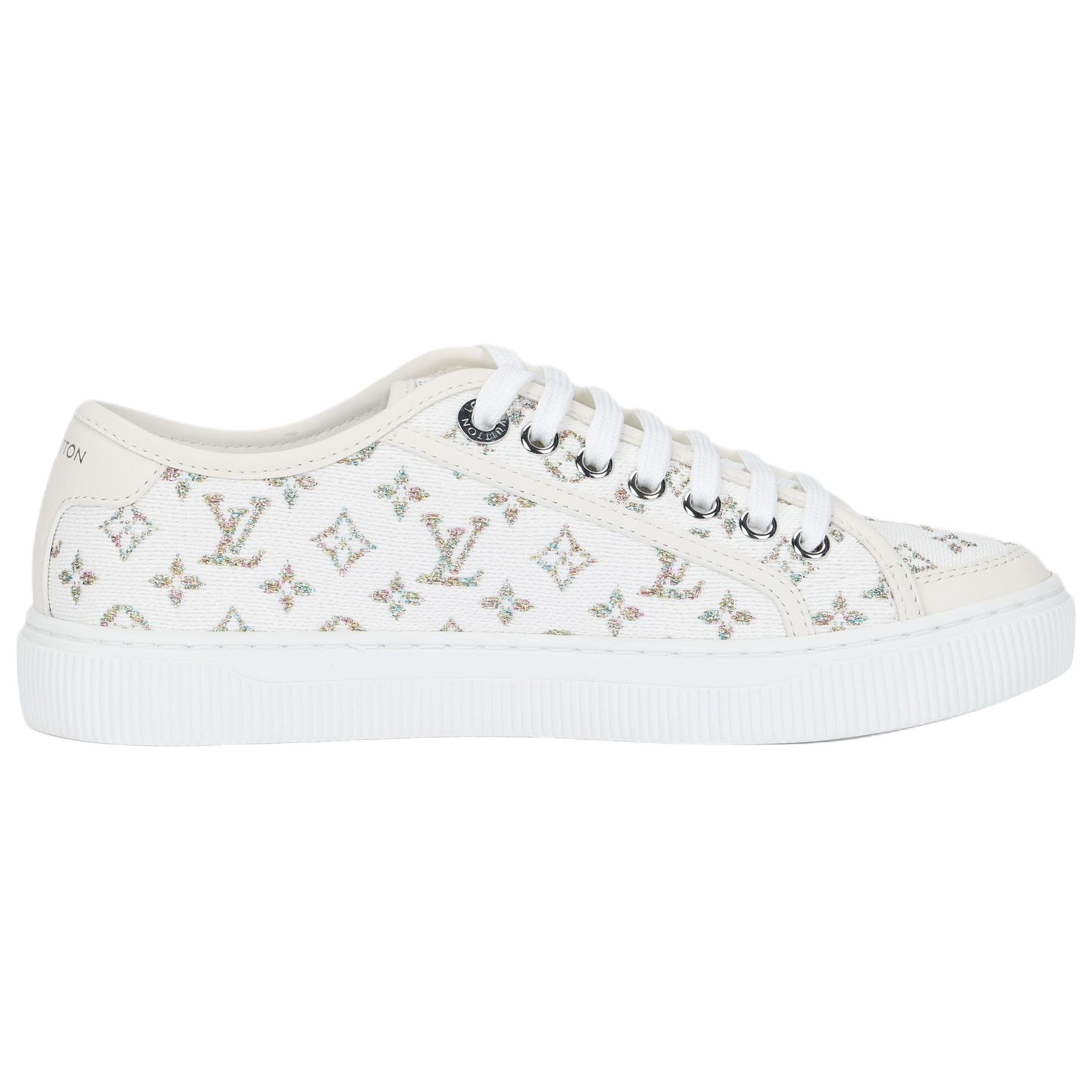 Louis Vuitton Lagoon Floral Canvas Sneakers White — фото 1