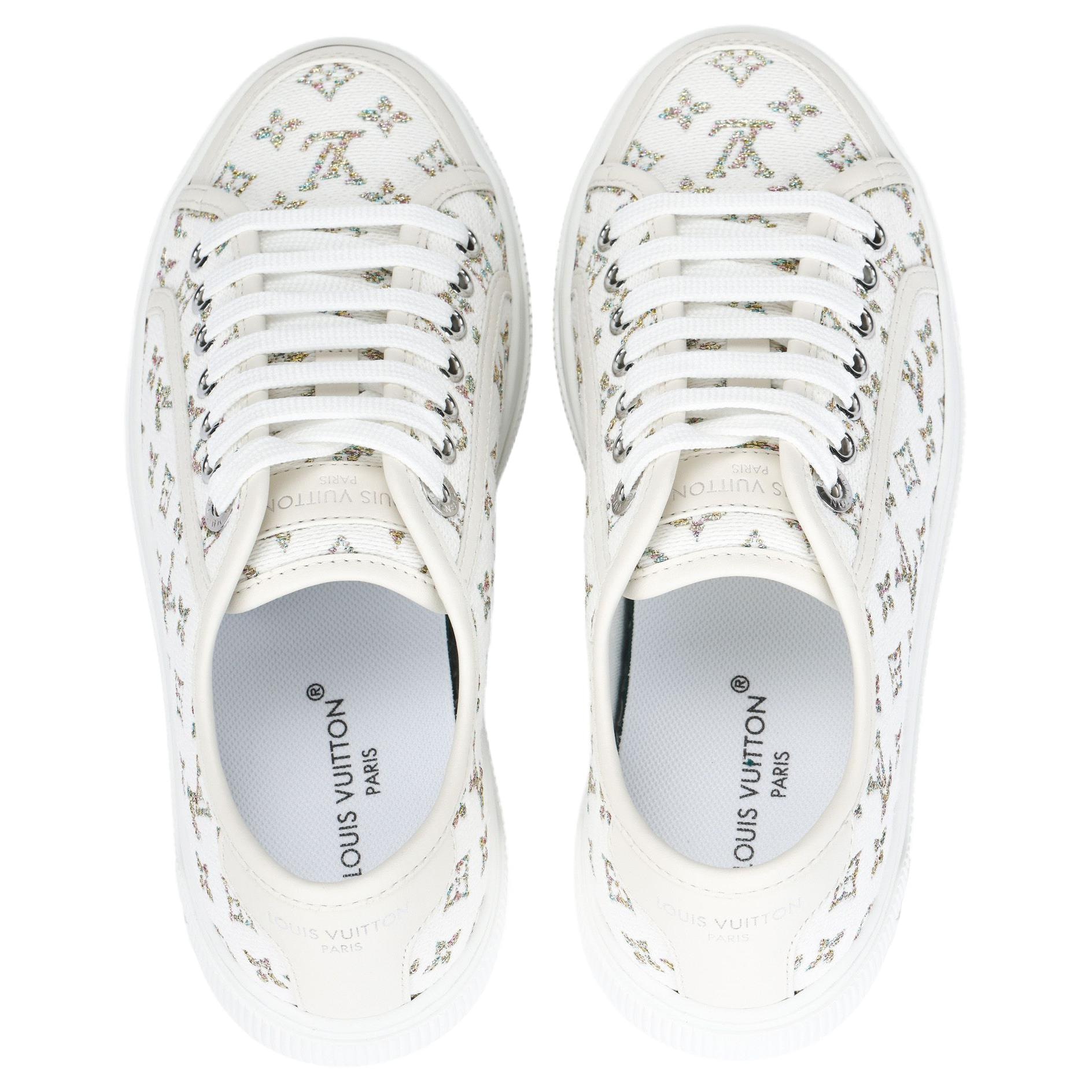 Louis Vuitton Lagoon Floral Canvas Sneakers White — фото 2