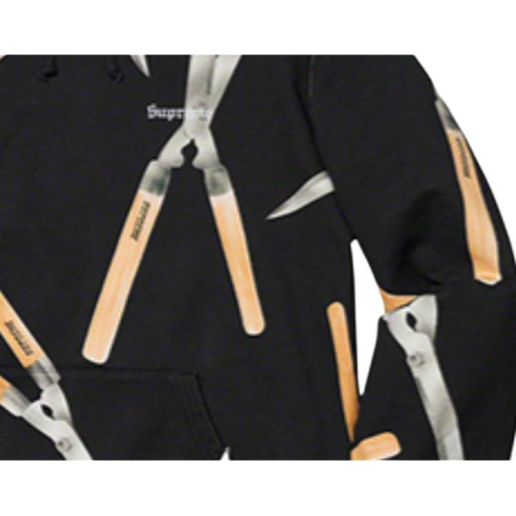 Supreme SS19 Shears Hooded Sweatshirt Black — фото 3