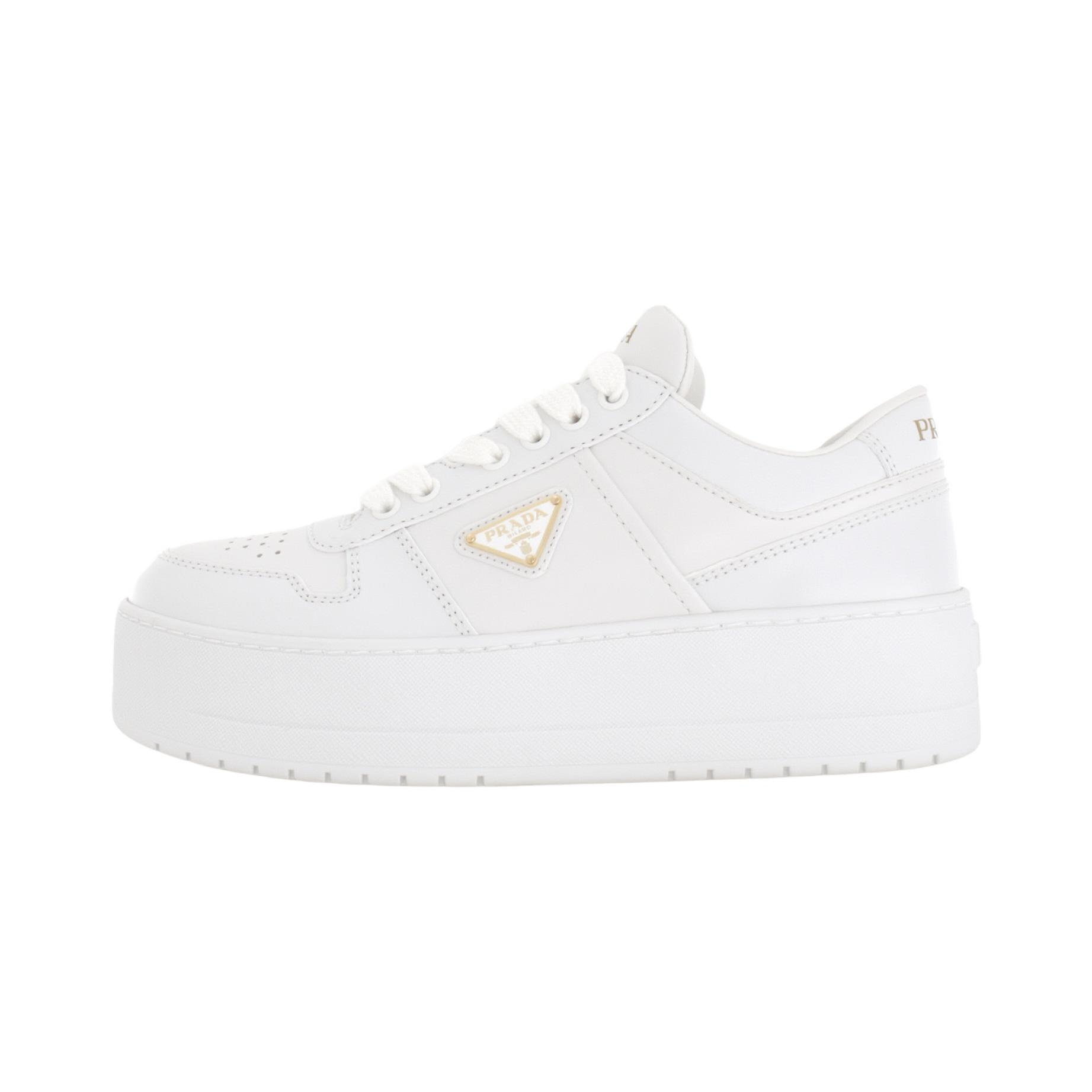 Кроссовки Prada Low Top Lace-Up Sneakers White