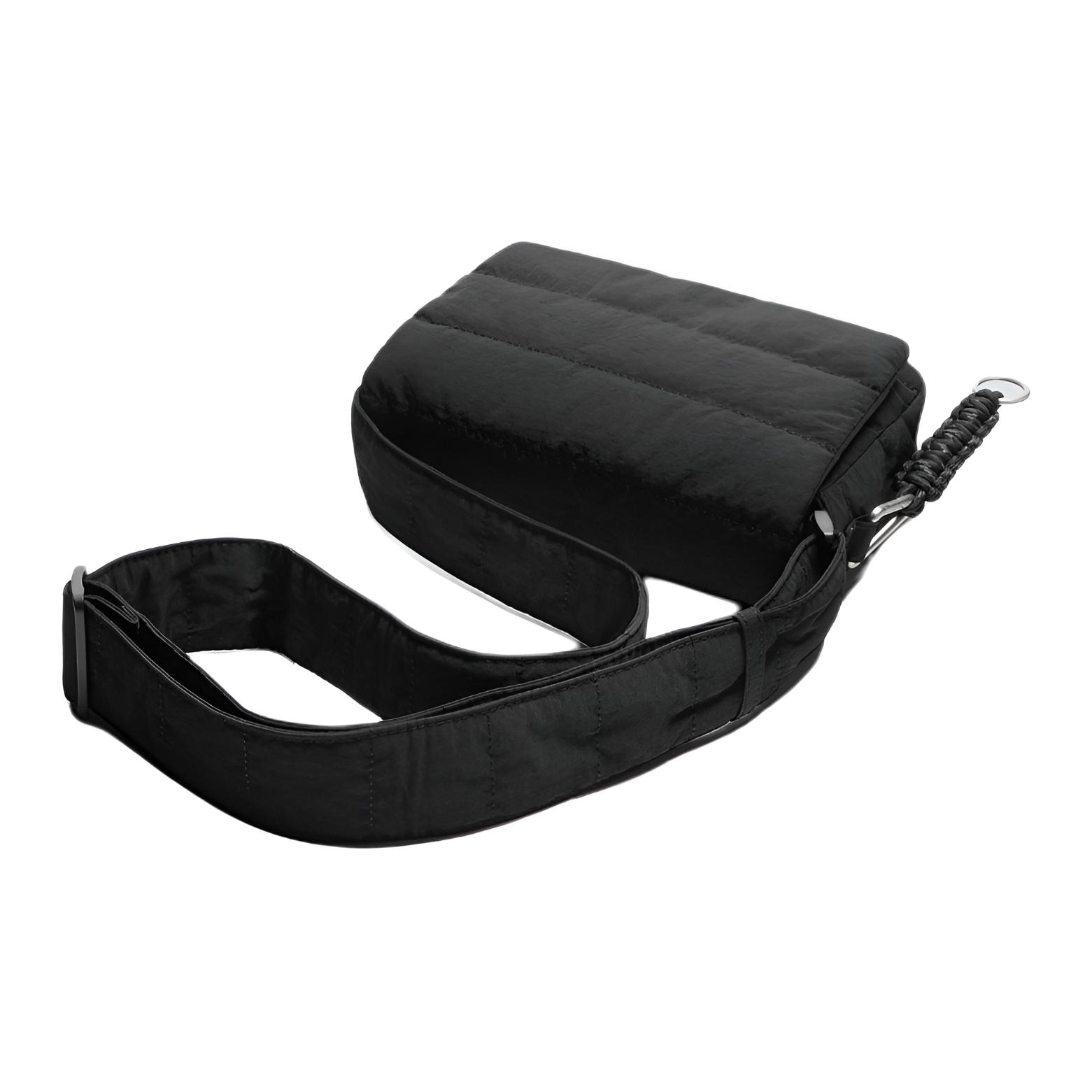 Zara Magnetic Flap Nylon Crossbody Bag Black — фото 1