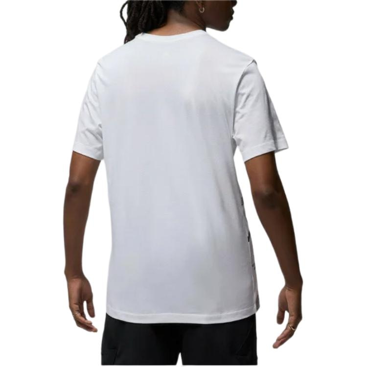 Jordan Graphic Print Crewneck T-Shirt White — фото 4