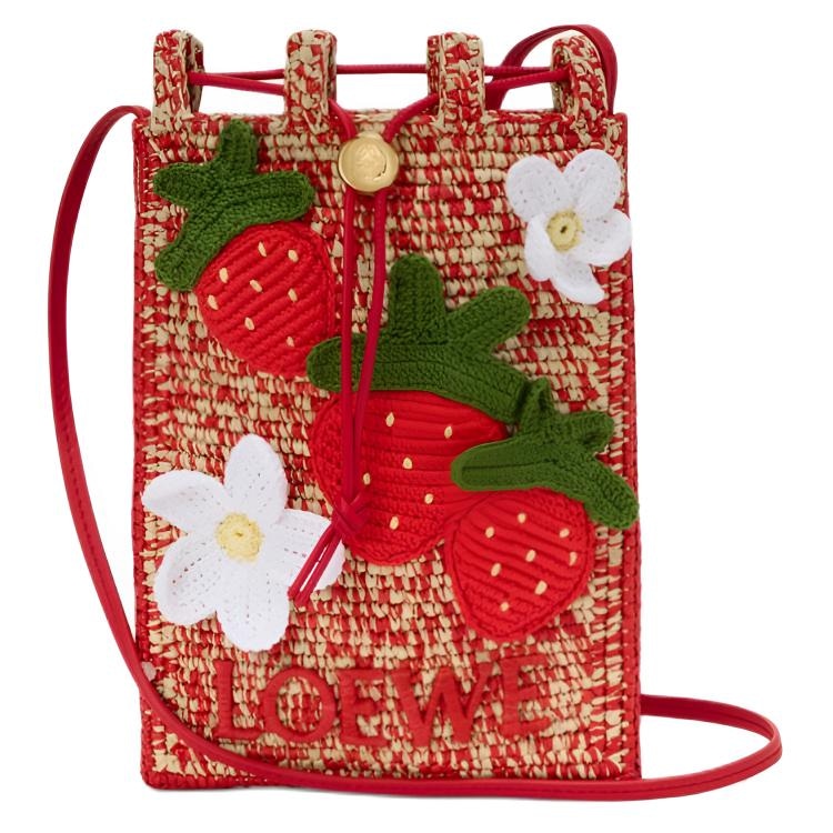 LOEWE Anagram Pebble Strawberry