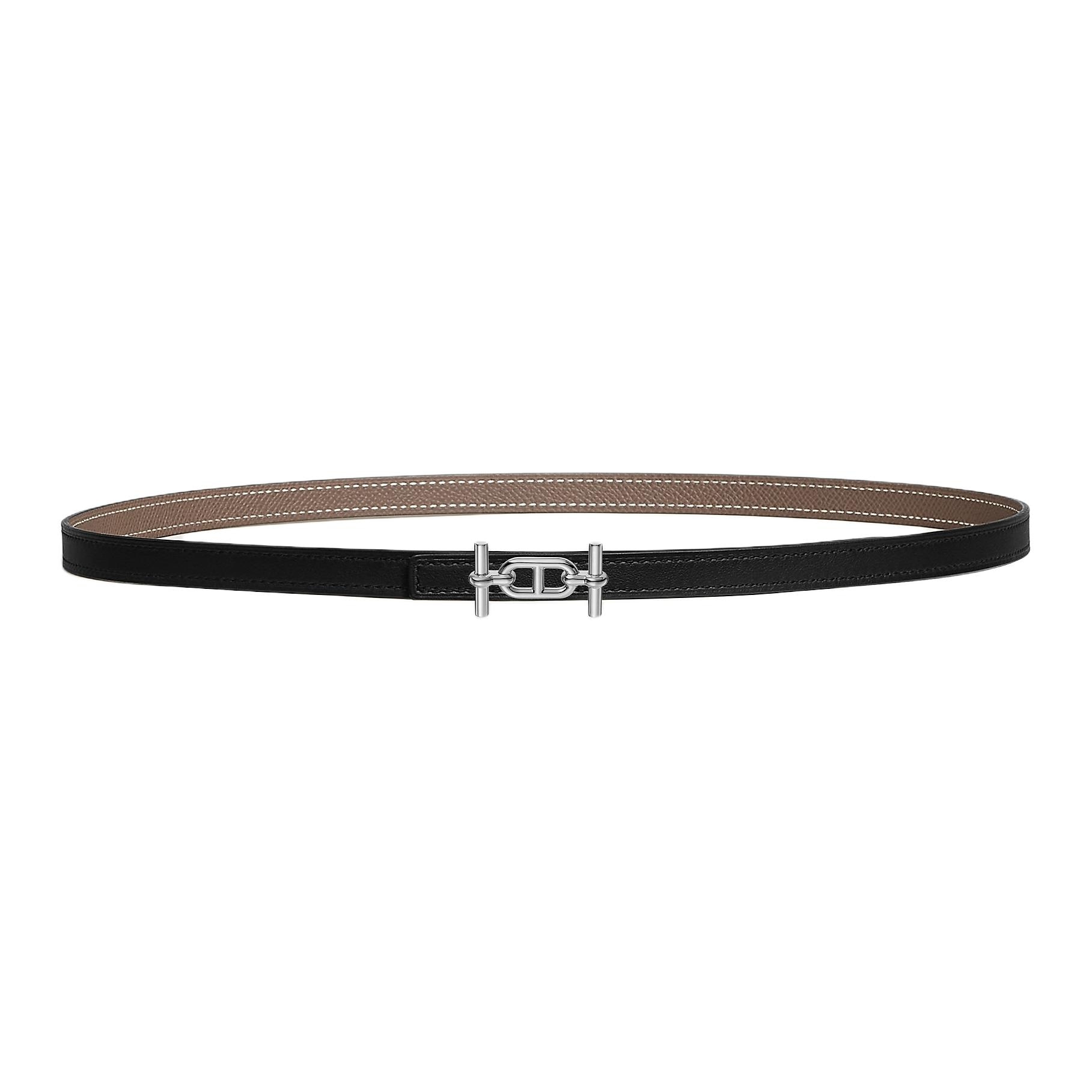 HERMES/爱马仕 Hermes Ancre Silver Buckle Belt