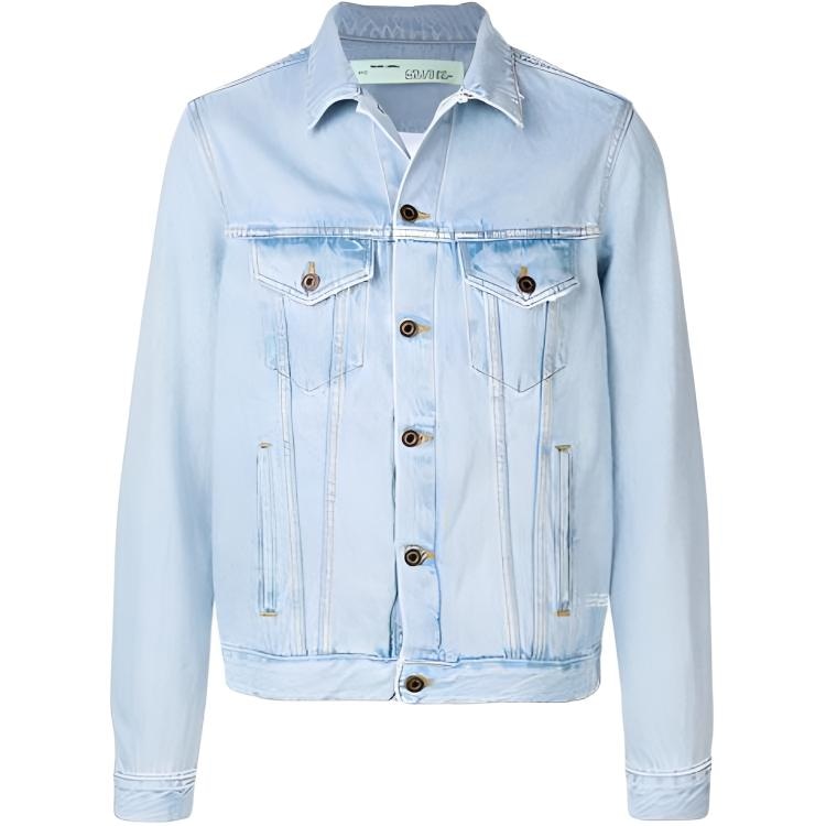 OFF-WHITE Logo Print Denim Jacket