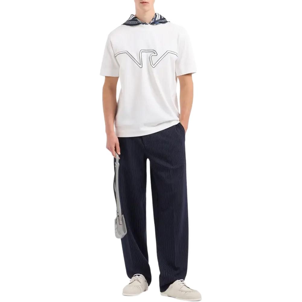 Emporio Armani Eagle Logo Crewneck T-Shirt White — фото 1