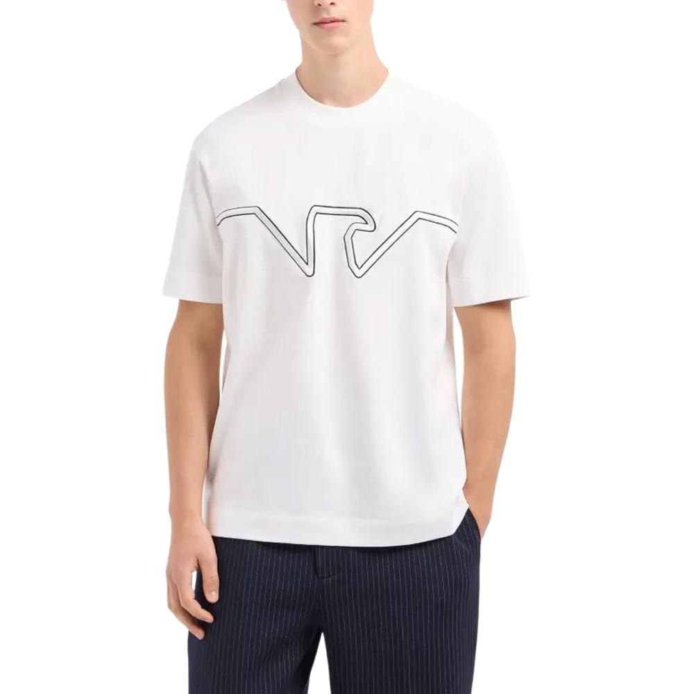 Emporio Armani Eagle Logo Crewneck T-Shirt White — фото 2