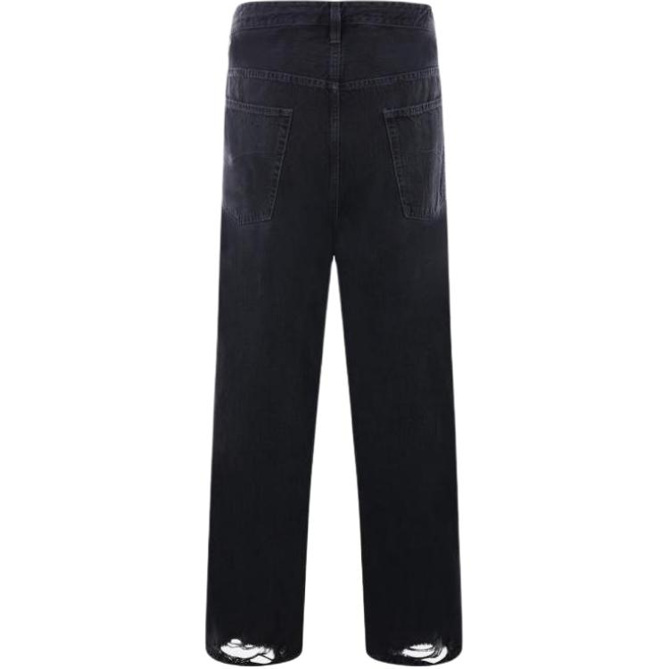 Balenciaga Loose Fit Straight Leg Jeans Black — фото 1