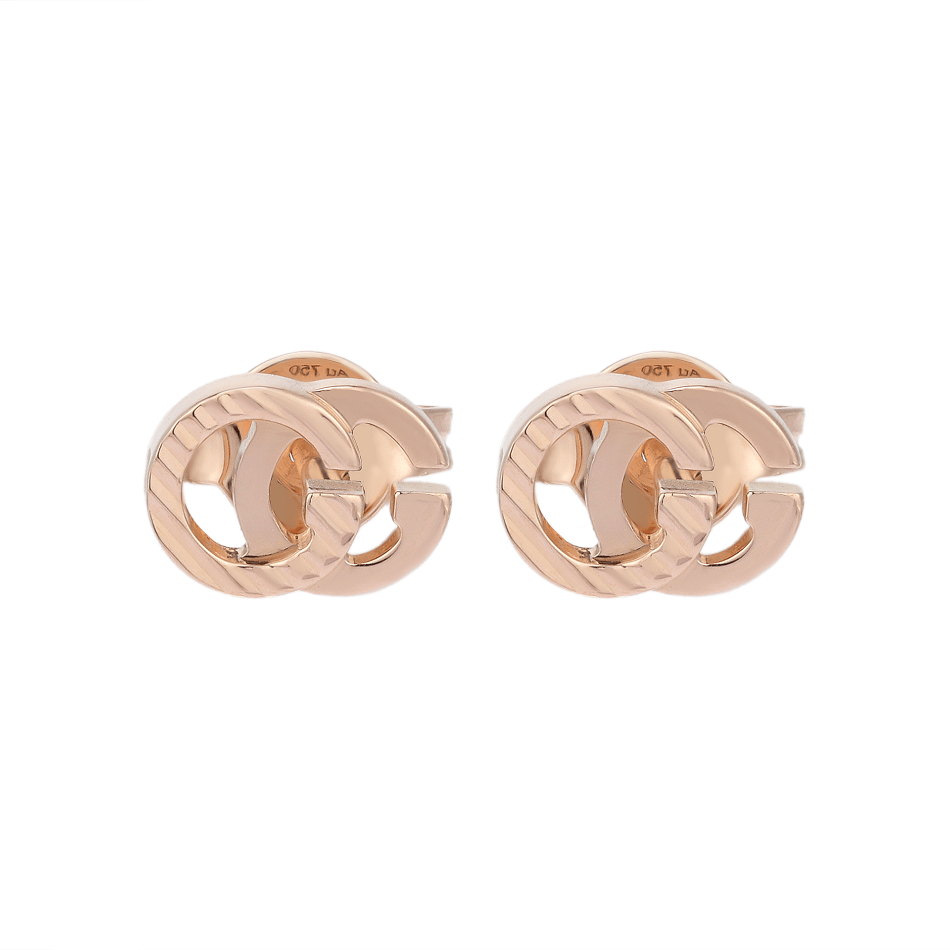 Gucci Running 18k Rose Gold Earrings