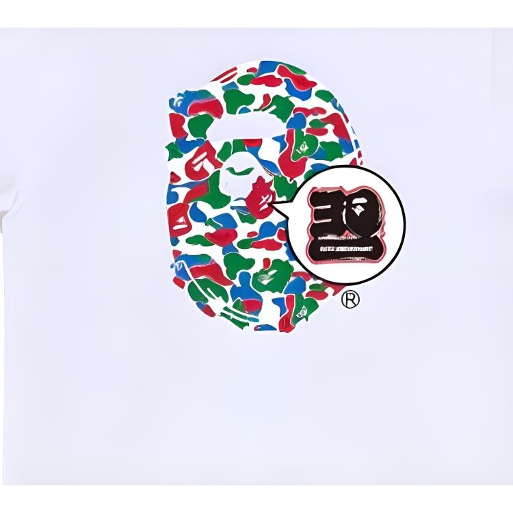 A BATHING APE BAPE SS23 30th Anniversary T-Shirt White — фото 4