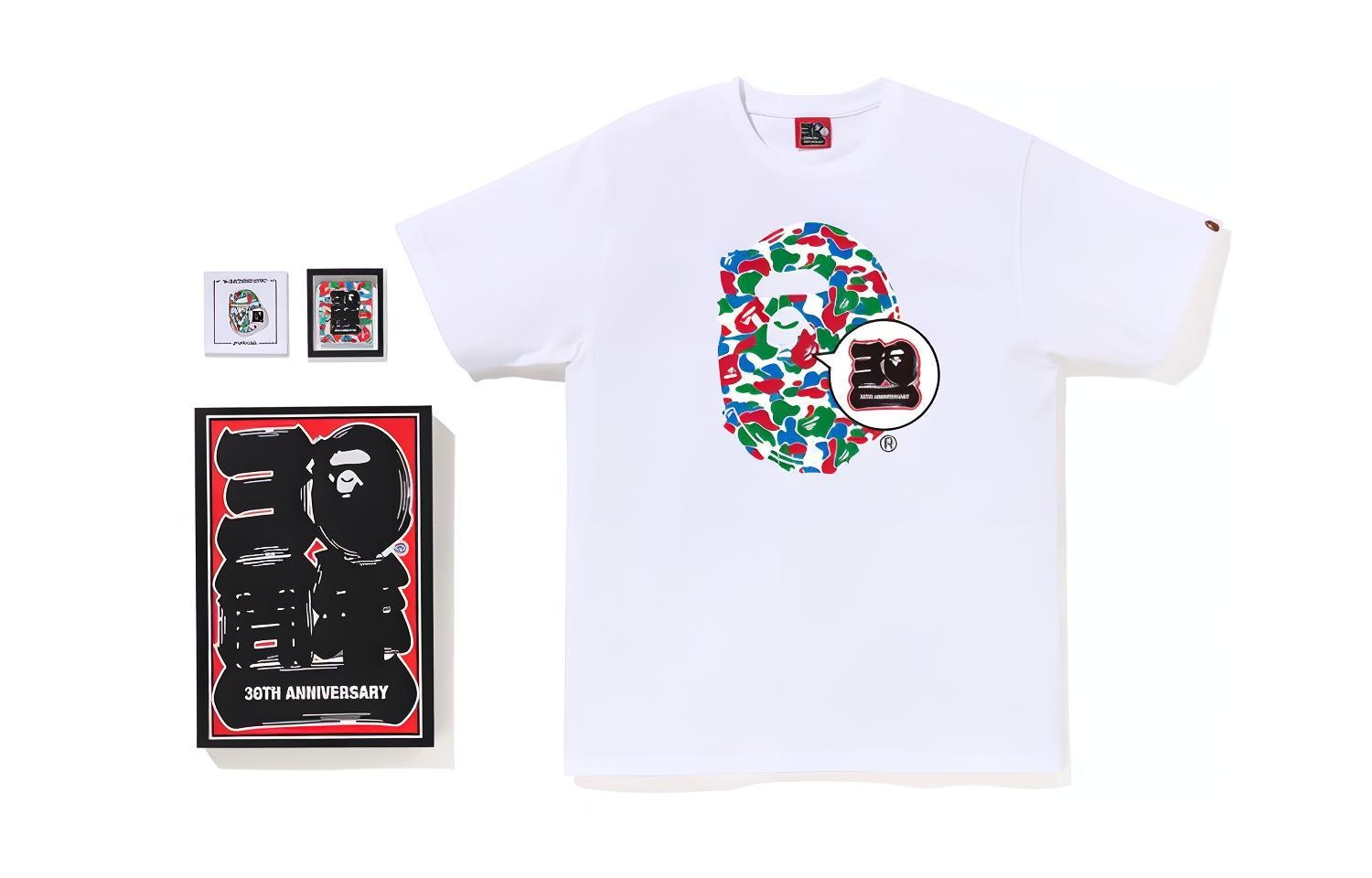 A BATHING APE BAPE SS23 30th Anniversary T-Shirt White — фото 2