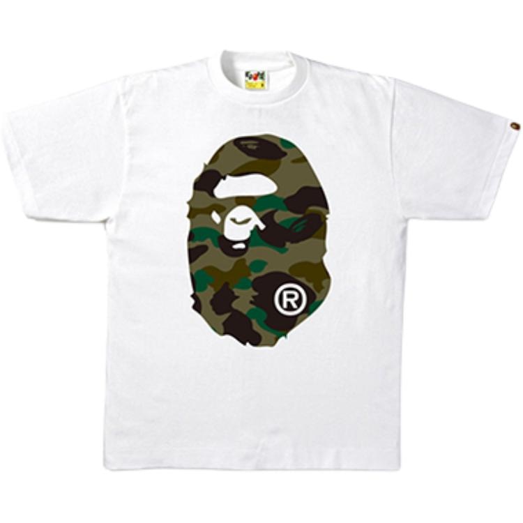 A Bathing Ape Ape Head Camo Tee White