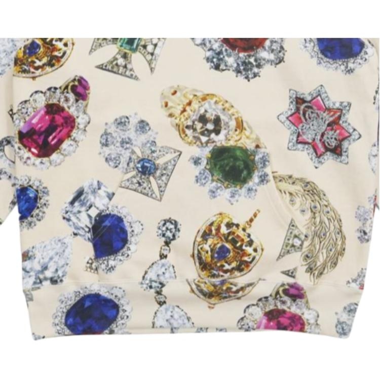 Supreme Jewels Hooded Sweatshirt Cream — фото 4