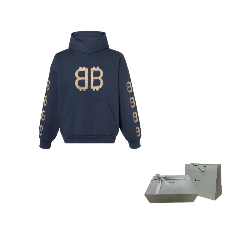 Balenciaga FW24 Logo Hoodie Blue — фото 4