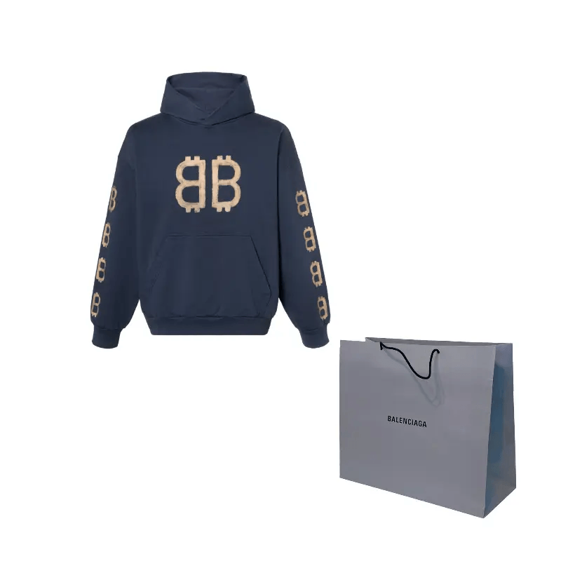 Balenciaga FW24 Logo Hoodie Blue — фото 2