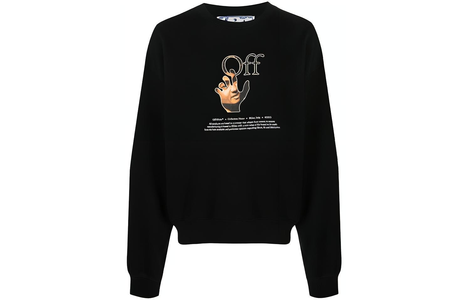 OFF-WHITE FW21 Logo Crewneck Sweatshirt Black