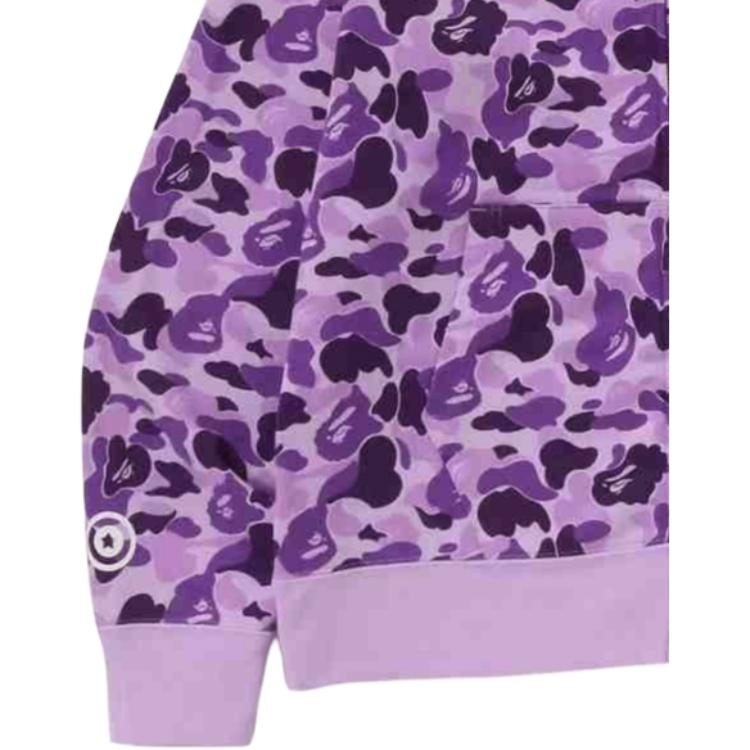 A BATHING APE BAPE FW24 Shark Logo Hoodie Purple — фото 3