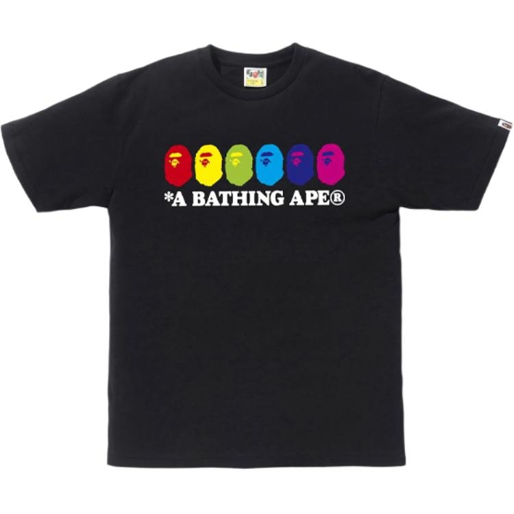 A BATHING APE BAPE Multicolor Ape Head Tee